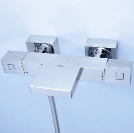Термостат для ванны с душем GROHE GROHTHERM CUBE 34497000 (хром, L-17,4), шт, артикул 34497000