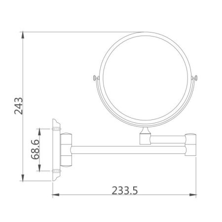 Зеркало косметическое Haiba HB6106, увеличение: x
