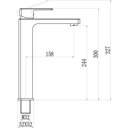 Смеситель для раковины Savol S-600701G, хром