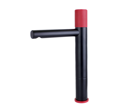 Смеситель для раковины Bronze de Luxe AVANTGARDE 2030RH, черный/красный, артикул 2030RH