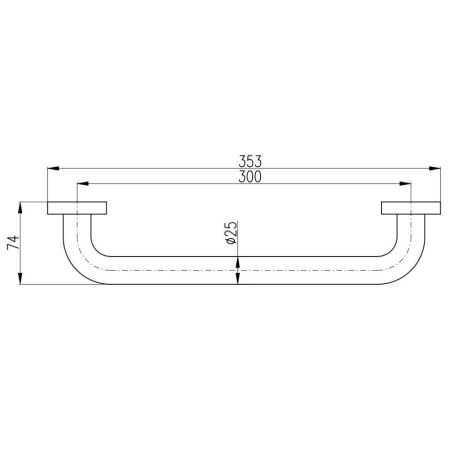 Поручень для ванной Rav Slezak COLORADO COA0705SM, бронза, артикул COA0705SM