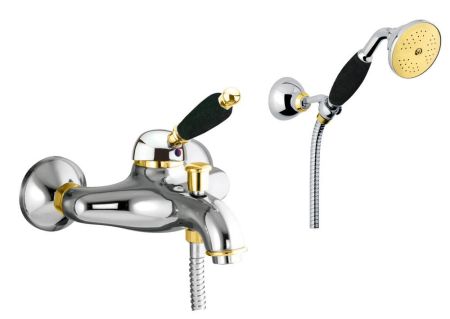 Смеситель для ванны Fiore IMPERIAL BLACK 89CO5104, хром/золото, артикул 89CO5104