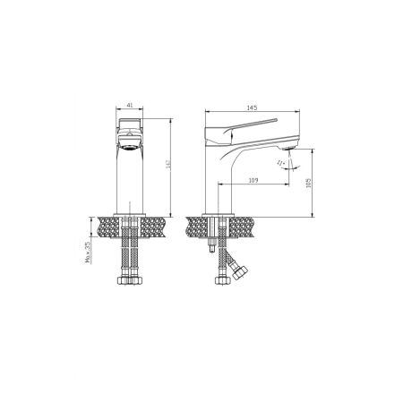 Смеситель для умывальника хром RUSH Haiti (HA1935-11), артикул HA1935-11