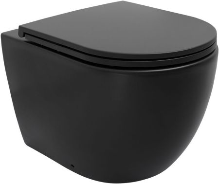 Чаша приставного унитаза Allen Brau Reality 4.32004.31 черный матовый, артикул 4.32004.31