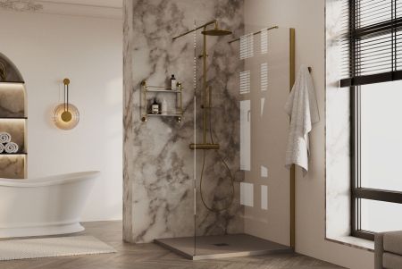 Душевая перегородка Allen Brau Infinity 2 120 3.21043.BA серебро браш, артикул 3.21043.BA