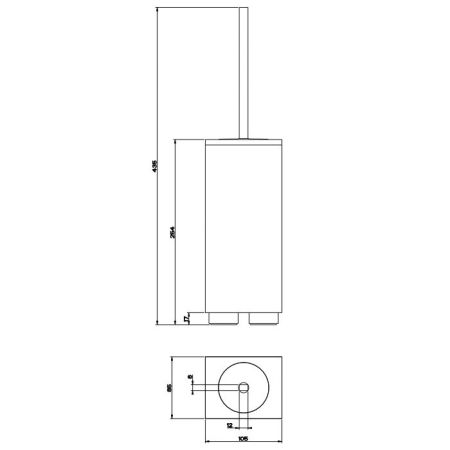 GESSI  INVERSO ACCESSORIES Ершик напольный черный, цвет: Brass Brushed PVD, артикул 20844#727