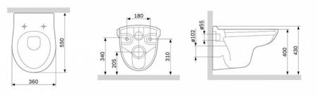 Унитаз AM.PM Sense C741700WH подвесной без сиденья