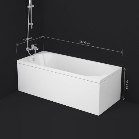 W94A-160-070W-A1 X-Joy Ванна акриловая 160х70, артикул W94A-160-070W-A1