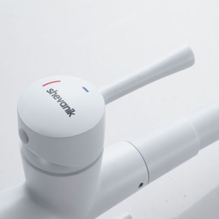 Смеситель для кухни с подключением фильтра Shevanik S528C, белый