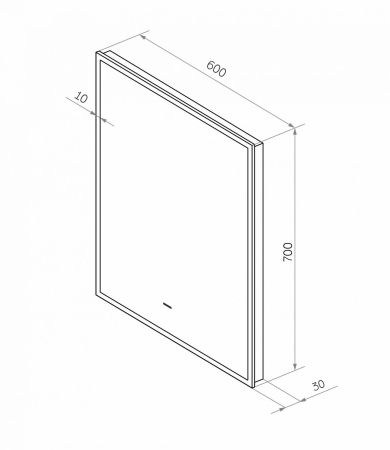 Зеркало с подсветкой "Sorrento 600x700" AM-Sor-600-700-DS-F