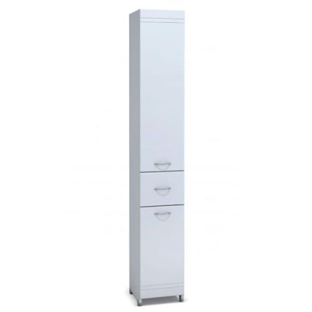 Шкаф пенал Vigo Alessandro 30 с бельевой корзиной Белый