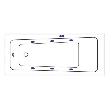 Ванна EXCELLENT Ava 170x70 "SOFT" (золото), артикул WAEX.AVA17.SOFT.GL