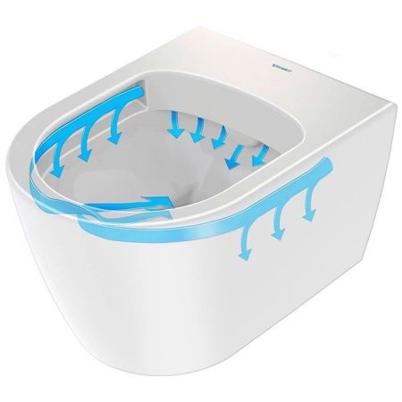 Duravit Soleil by Starck Унитаз напольный  370х600мм, безободковый, слив универсальный,  Weiß Hochglanz, HyG, цвет белый, артикул 2010090000