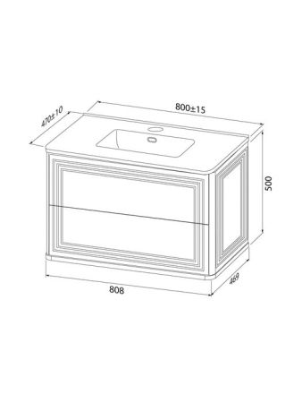 Тумба с умывальником, подвесная, 80 см, темно-серый, Oxford Neo, IDDIS, (OXN80D0i95K), артикул OXN80D0i95K