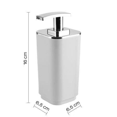 Gedy Seventy, настольный дозатор с пластиковой помпой, цвет белый (без упаковки), артикул 6382(22)