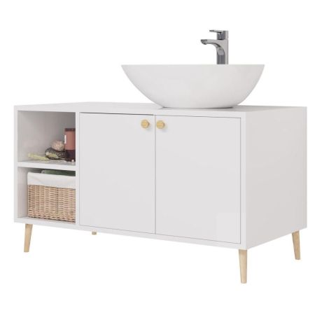 Тумба под раковину напольная Dreja Luno 100 см, белый, артикул 99.2003