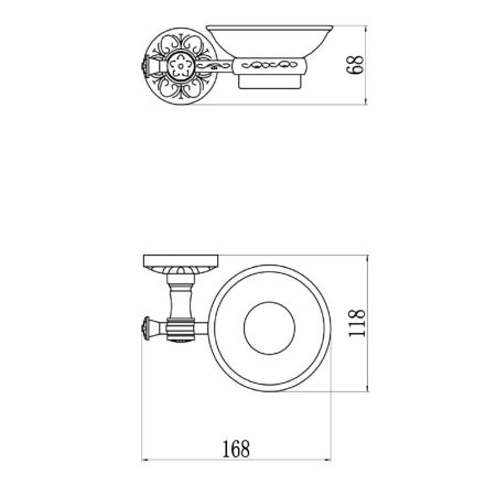 Мыльница Savol S-005859C, бронза, артикул S-005859C