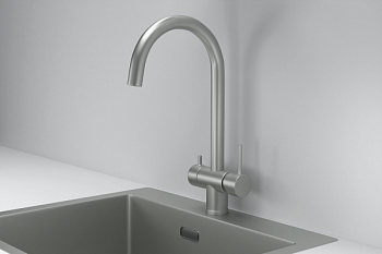 Смеситель для кухни Granula (7104, СТАЛЬ МАТОВАЯ)