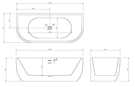 Акриловая ванна ABBER AB9316, артикул AB9316