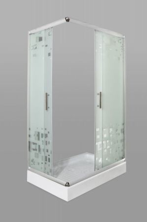 Душевой уголок Parly ZQ121 R 120х195 профиль Полированный алюминиевый стекло матовое