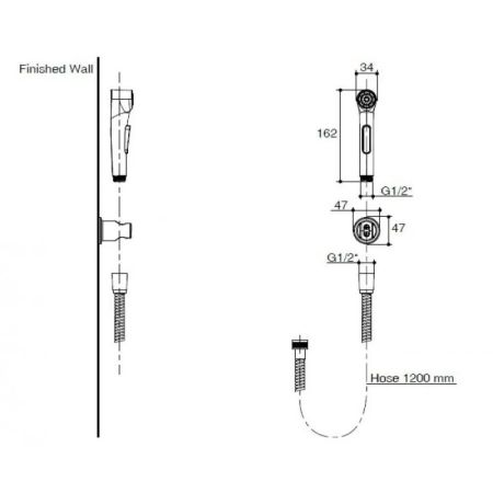 Набор JACOB DELAFON ELATE E97258-CP (хром, латунь), шт, артикул E97258-CP