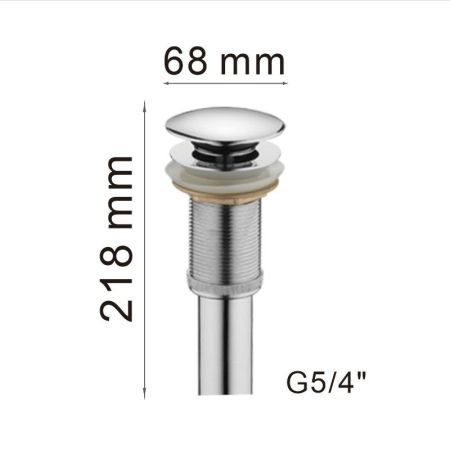 Донный клапан Haiba HB65, хром, артикул HB65