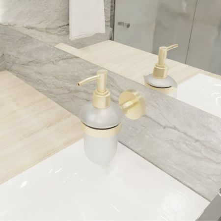 Дозатор жидкого мыла FIXSEN COMFORT    GOLD FX-87012, матовое золото, артикул FX-87012