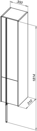 Шкаф-пенал Allen Brau Reality 30 1.32001.CGM R олива матовый, артикул 1.32001.CGM