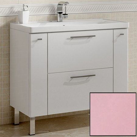 Тумба с раковиной SanVit Комфорт 90 kkomf090 в цвете Ral Розовый глянец Тумба с раковиной SanVit Комфорт 90 kkomf090 в цвете Ral Розовый глянец