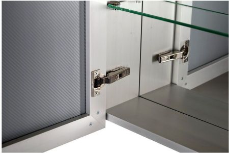 Зеркальный шкаф De Aqua Алюминиум 90 AL 505 090 S серебро