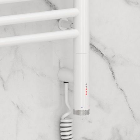 Полотенцесушитель электрический "БОГЕМА 3.0" прямая 500х500 / МЭМ правый (Белый), артикул 12-5805-5050