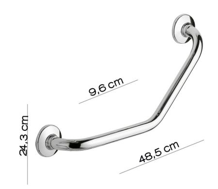 Gedy, поручень гнутый, цвет хром, артикул 2722(13)