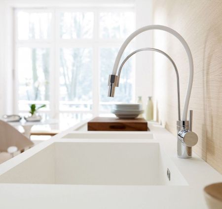 Смеситель для кухни Kludi E-Go 422150575 Белый Хром, артикул 422150575