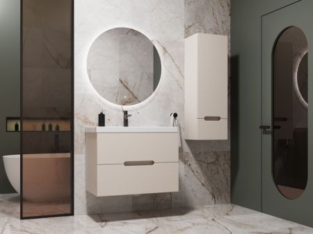 Тумба подвесная "Матис 80", Classic 80, (2 ящика), КРЕМ, ЭМАЛЬ, артикул ЛС-00002308