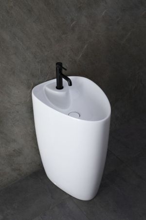 Раковина напольная Allen Brau Infinity 4.21015.20 белый глянец, артикул 4.21015.20