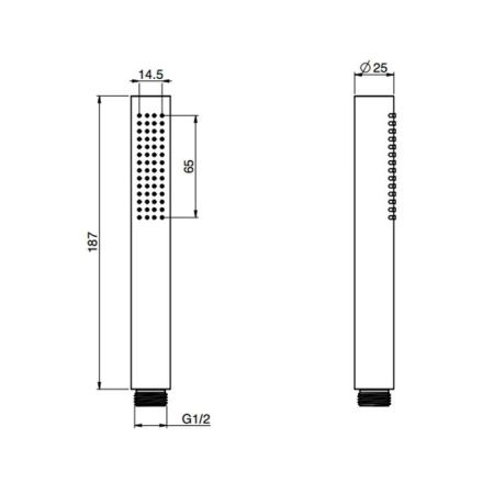 Fima Carlo Frattini Doccette Ручной душ, цвет: чёрный матовый, артикул F2067NS