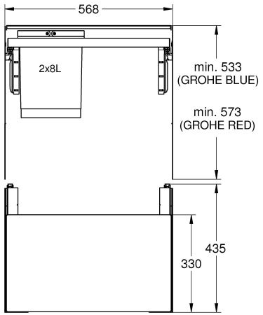 Система сортировки отходов и мусора GROHE (40981000) Система сортировки отходов и мусора GROHE (40981000)