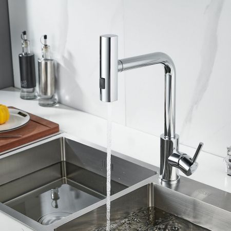 Смеситель для кухни с мультифункциональным изливом Raffine F203, хром