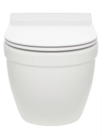 AQM2010 Унитаз подвесной сиденье SoftClose, технология смыва Rimless QUIET, скрытый крепеж. 520х360х410