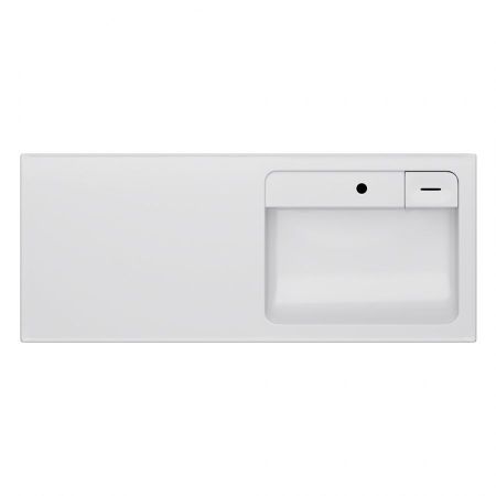 M85AWPR1201WG X-Joy, Раковина над стиральной машиной, литьевой мрамор, правая, 120 см, белый глянец, артикул M85AWPR1201WG
