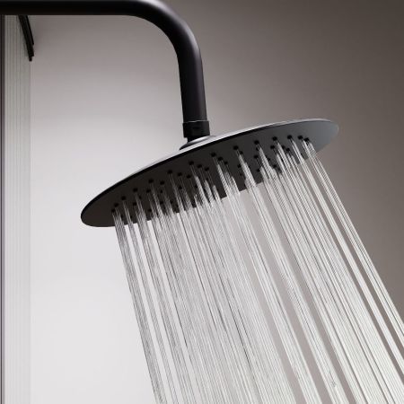 936760300 Scandinavian Pure душевая система  с ванно  душевым ТМС смесителем полкой, чёрный, артикул 936760300