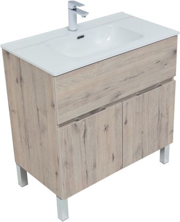 Мебель для ванной Aquanet Алвита New 80 1 ящик, 2 дверцы, дуб веллингтон белый, артикул 00274217