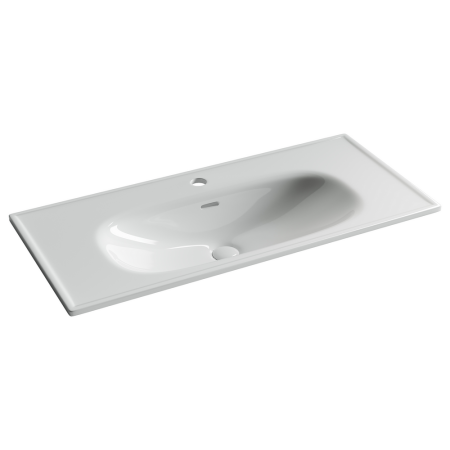 Раковина накладная Ceramicanova Сабо (Sabo) с отверстием под смеситель 1000x460x130 белый, артикул CN13003