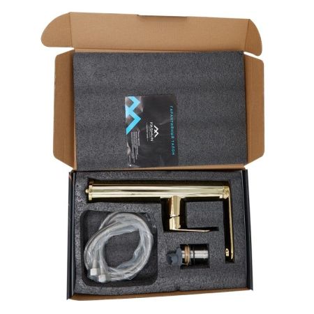 Смеситель для раковины FASHUN A8985-35, золото, артикул A8985-35