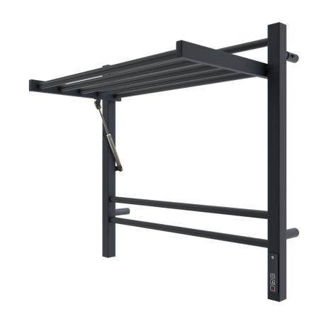 Полотенцесушитель электрический с полкой Terminus Горизонт П8 60х60 КС, черный муар, артикул 4670078543523