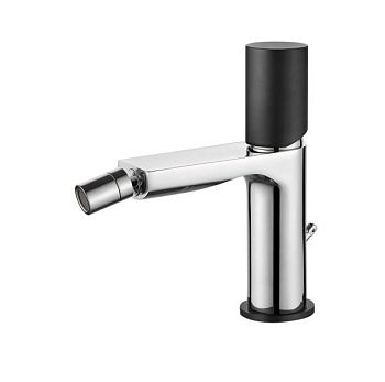 AQG Tube, однорычажный смеситель для биде, без донного клапана, цвет хром-черный матовый