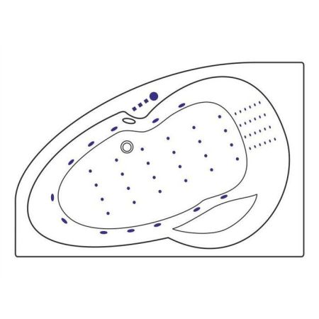 Ванна EXCELLENT Newa 160x95 (левая) "NANO" (хром), артикул WAEX.NEL16.NANO.CR