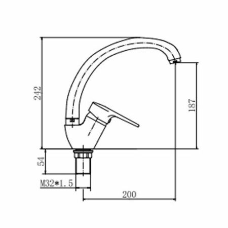 Смеситель для кухни FASHUN A4156-2, хром