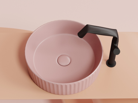 Умывальник чаша накладная круглая (цвет Розовый Матовый) Элемент (Element) 360x360x115мм, артикул CN6057MP