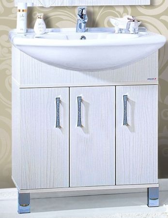 Тумба под раковину Бриклаер Карибы 75 Светлая Лиственница, артикул 4627125411274